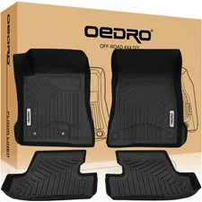 3pcs Floor Mats Liners Carpets for 2015-2021 Ford Mustang TPE Rubber All Weather