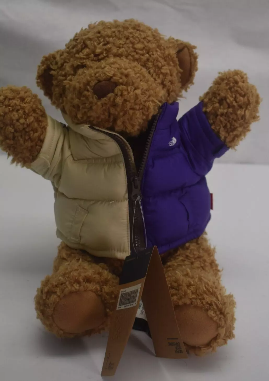 Peluche ours en peluche Supreme x The North Face Split Nuptse violet bronzé 11 pouces