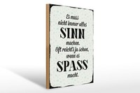 Holzschild Spruch 30X40 Cm Es Muss Nicht Immer Alles Sinn Deko Schild
