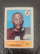 PAUL WARFIELD (1968) 1998 Topps Certified Stars HOF Reprint On Card AUTO #8 Of 8
