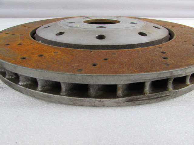 Lamborghini Gallardo, Rear Brake Rotor, Cross Drilled, Used, P/N 420615601F
