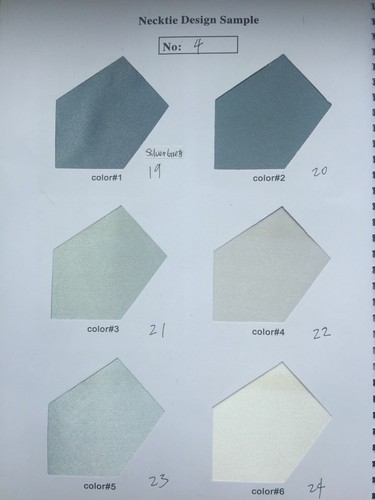 Satin color swatch fabric samples for Men's cravats - Picture 6 of 12