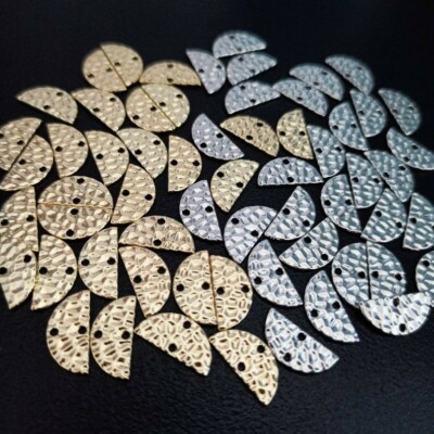 Halbkreis Halbrund Gehämmert Gold Silber Verbindungsglied für Ohrringe 