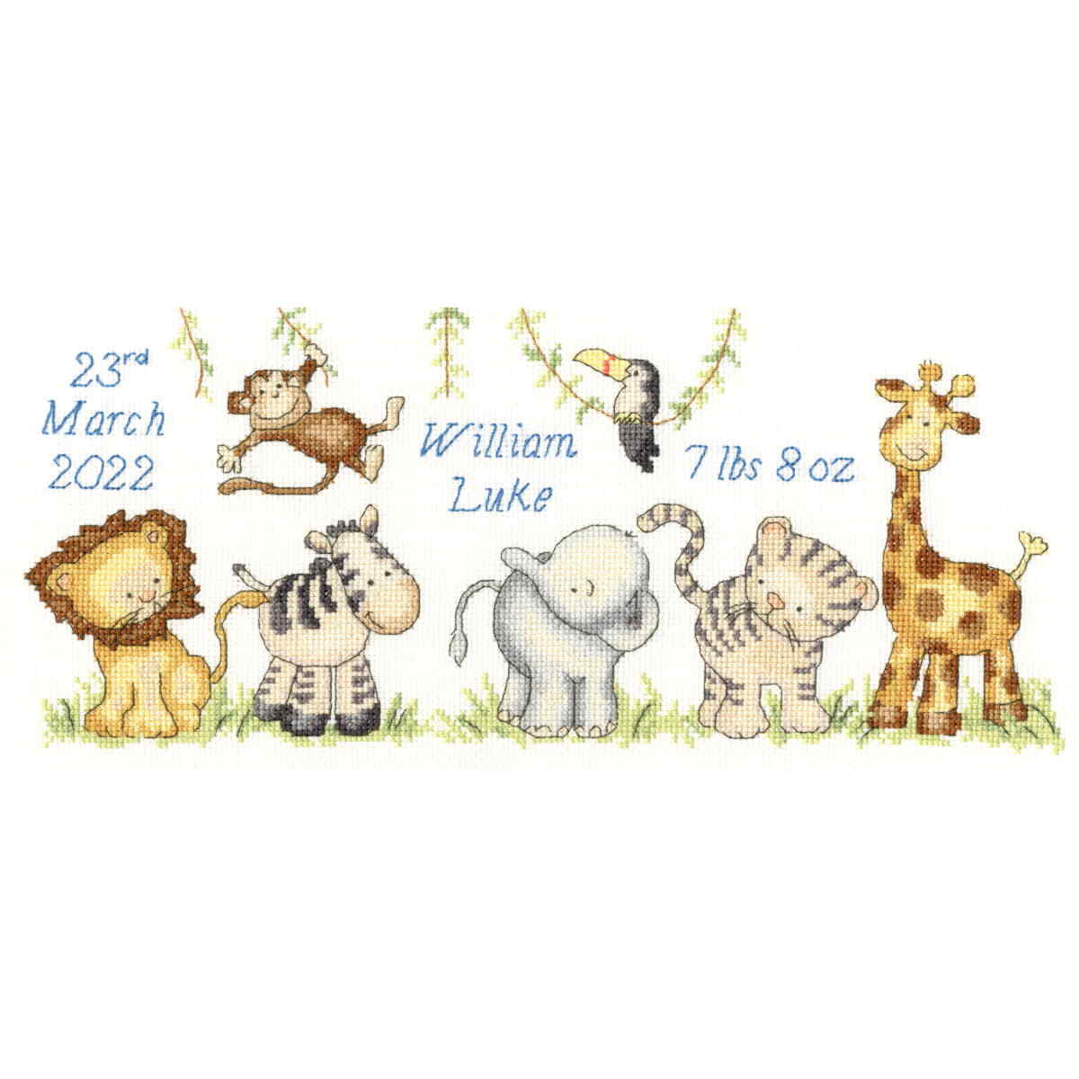 Bothy Threads counted cross stitch kit ""Jungle Welcome"", XKG5, 36x15,5cm, DIY
