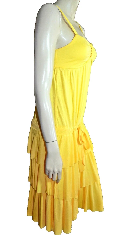 TOMMY HILFIGER Damen Träger SOMMER Kleid skirt robe XS 32 34 neu TREND  gelb - Bild 3 von 4