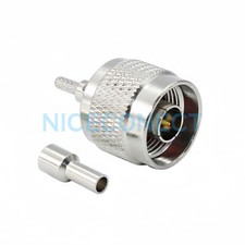 10x N Type Male Plug Crimp Connector For RG316 RG174 RG178 LMR100 Coaxial Cable