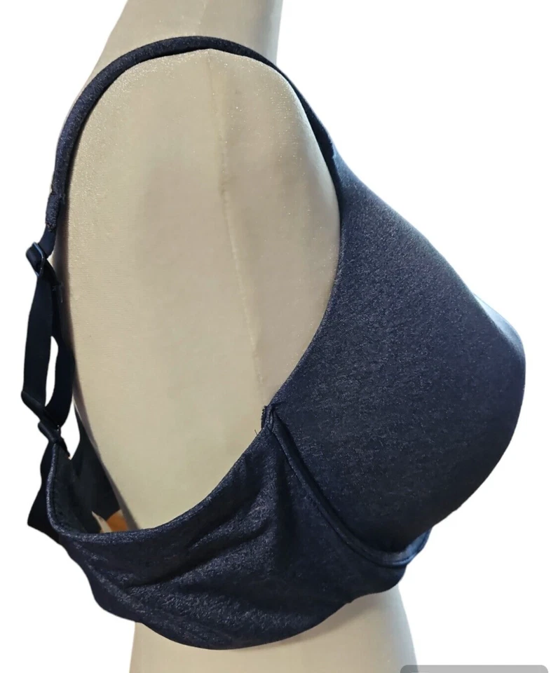 Sujetador Ambrielle 42DD con aros azul marino cobertura completa diario cierre trasero Foto 3 de 4
