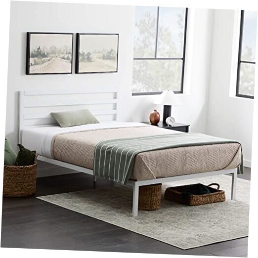 Cassidy Metal Platform Bed Frame with Metal Headboard - Box Spring Not