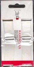 JULIMEX 1 Pair Bra Straps Replacement Straps 18mm Transparent with Metal Hooks NEW
