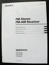 BEDIENUNGSANLEITUNG FÜR SONY STR-DE545 - DE445 - SE501 / FM STEREO FM/AM