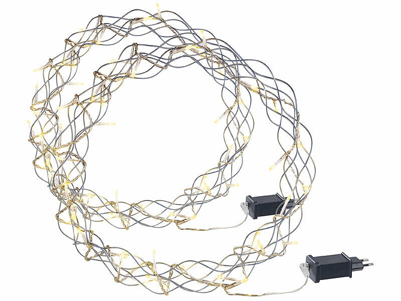 Couronnes lumineuses 30 cm à faible consommation : 32 LED blanc chaud