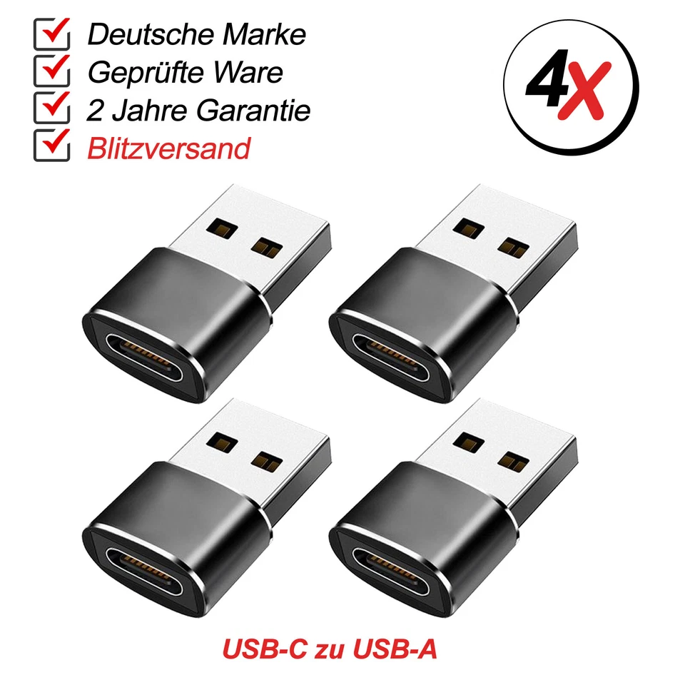 4x USB A auf USB C Adapter OTG - USB Stick Laptop Samsung Xiaomi MacBook Buchse