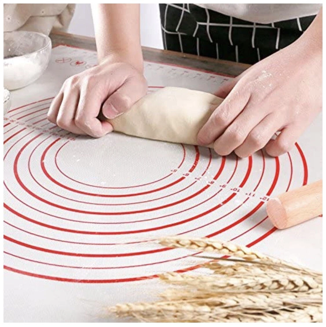 Stendipasta In Silicone Per Pasticceria Torte Fondente Tappetino Da Forno In Silicone 60x40cm - Antiaderente, Per Impastare, Stendere Pasta E Cioccolato Tavola Per Impastare