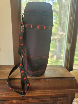 Picnic Time Insulated Wine Bottle Carrier Tote with bottle stopper