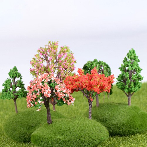 Plastikblumenschmuck Künstlicher Minibaum Dekoration Haus Modell - Zdjęcie 2 z 11