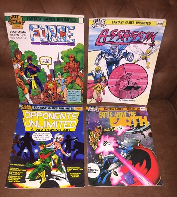 Villains And Vigilantes Source / Game Book Bundle - Fantasy Games Guter Zustand