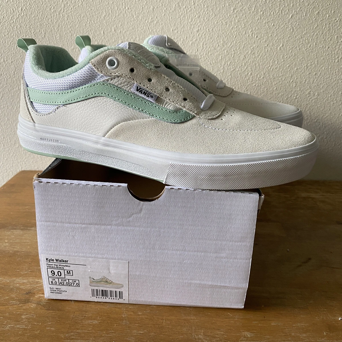 Vans Kyle Walker Sport Leather White Mint Size 9 eBay