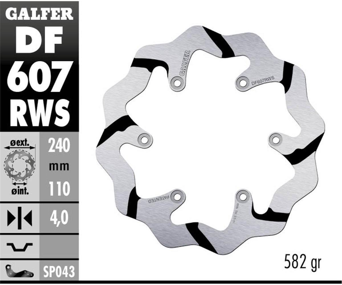 Galfer Rear Brake Disc WAVE FIXED OVERSIZE GROOVED 240x4mm KTM 625 SMC 2006