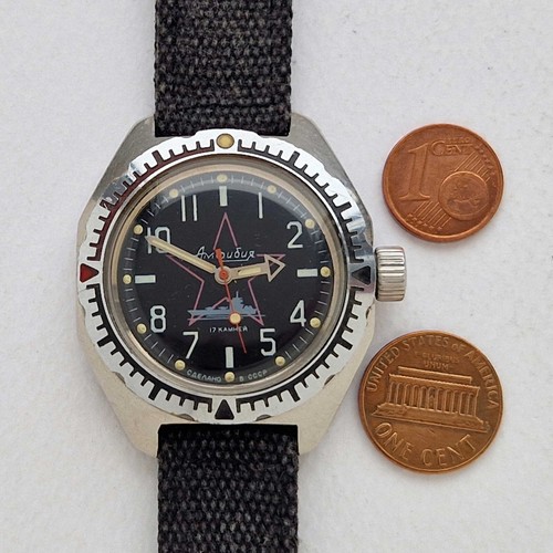 Early Vintage Soviet Watch Wostok Vostok Amphibia. MILITARY. Original USSR. - Picture 7 of 14