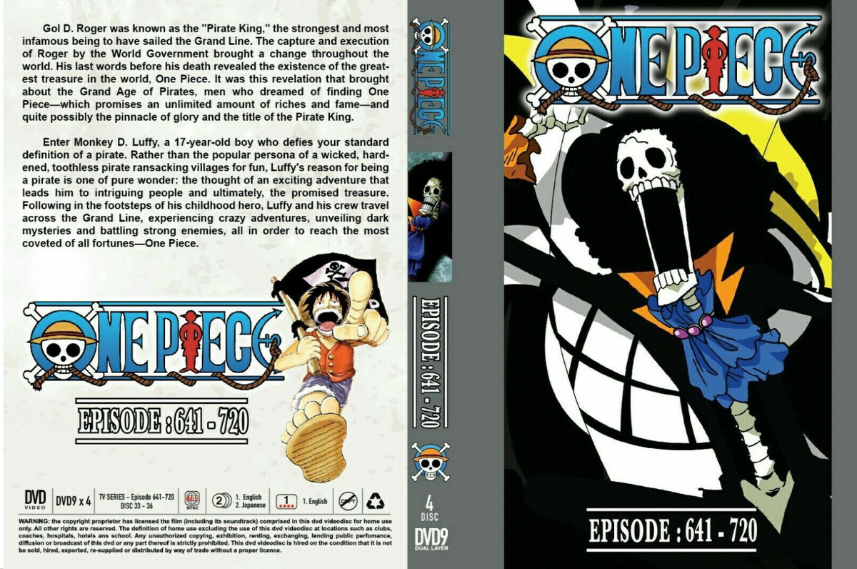 One Piece TV Series 36 Disc Episodes 1-720 Japanese Anime DVD English  Dubbed