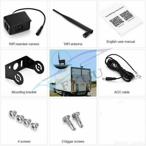 1296 HD Wireless Car Truck Van Trailer Bus Backup Camera WiFi IR For iOS Android - Foto 11 di 12