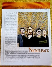 NICKELBACK PHOTO POSTER FROM THE GRAMMY AWARDS, READY TO FRAME, RARE!!!
