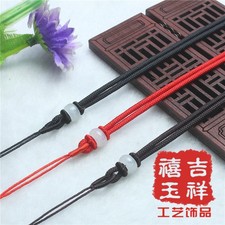 Adjustable Fine Hand Woven Jade Buckle Necklace Rope Accessory