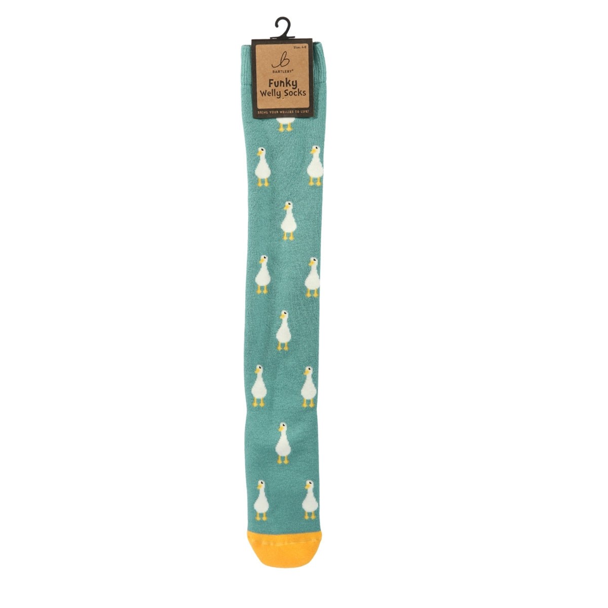 Bartleby Women's Funky Welly Socks - White Duck
