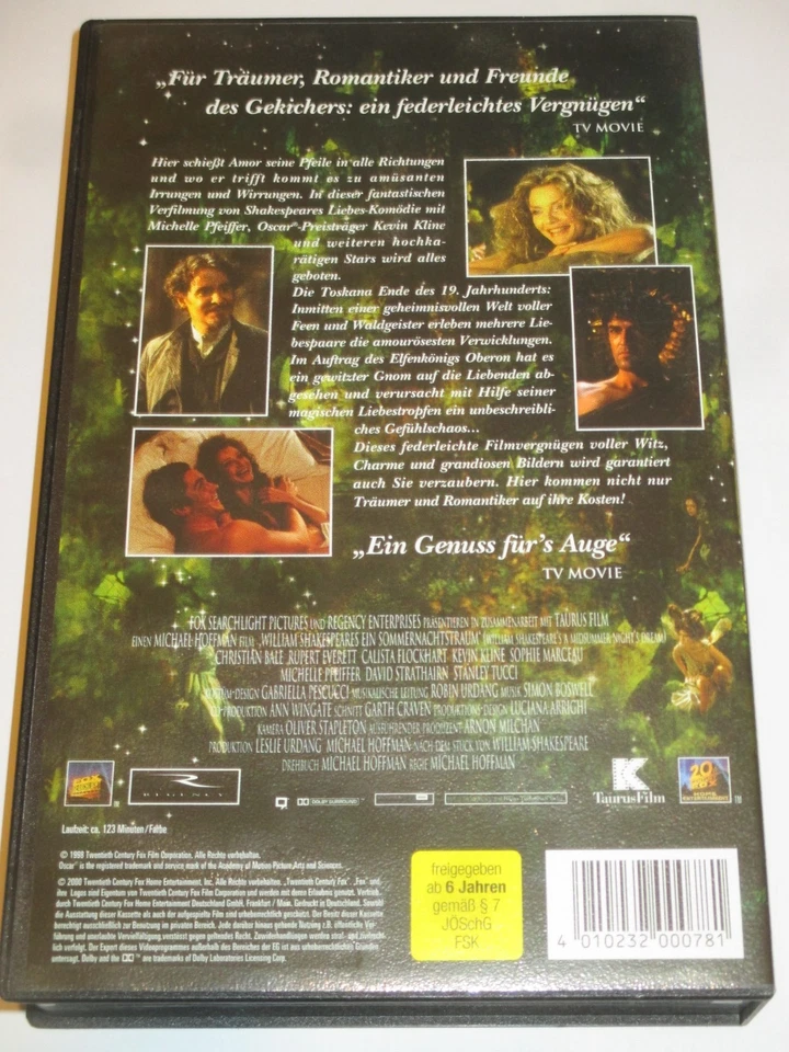FOX - Ein Sommernachts Traum - VHS/Komödie/Michelle Pfeiffer/Kevin Kline - Bild 2 von 2