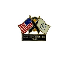 Vintage September 11th, 2001 Black Ribbon United We Stand Lapel Pin Faro USA