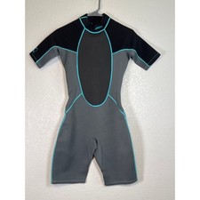 NEW DBX Shorty Black Wetsuit Wet Suit Womens 10 3/2 MM Back Zipj Black Neoprene