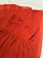 Trina Lewis & Marjon Couture Vintage Red Strapless Midi Dress