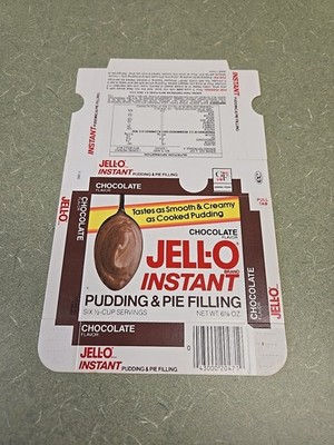 1970's   JELLO Instant Pudding & Pie  Box vintage packaging movie TV prop, NOS
