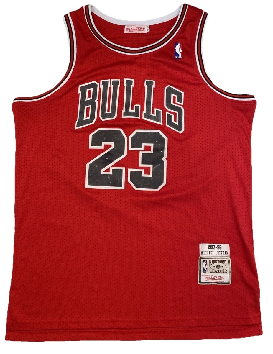 MICHAEL JORDAN CHICAGO BULLS MITCHELL & NESS JERSEY SIZE 52 (XL