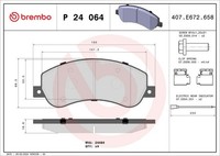 Brembo Bremsbelagsatz, Scheibenbremse P 24 064 FüR Ford