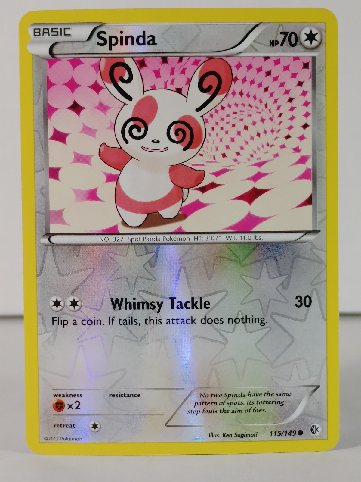 Spinda - Reverse Holo - BW Boundaries Crossed #115 - Pokemon -T