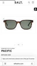 SALT Optics PACIFIC Matte Amber Glacier Polarized Sunglasses. Brand New 