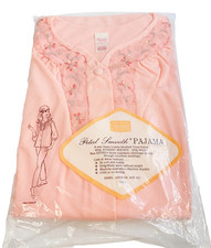 Sears Petal Smooth Pajama Set Pink 2 Piece Size 38 Bust New Old Stock Vintage