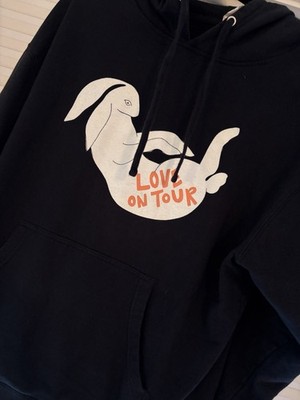 Unisex Hoodie Large Black Harry Styles Love On Tour Rabbit Fleece Comfort Cozy