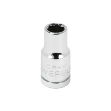Powerbuilt 1/4 Inch Drive x 6 MM 6 Point Shallow Socket - 648283