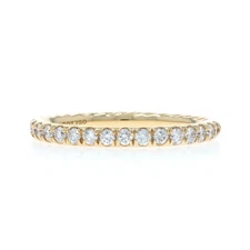 David Yurman Eden Partway Diamond Band - Yellow Gold 18k Rd .32ctw Ring Sz 6 1/4