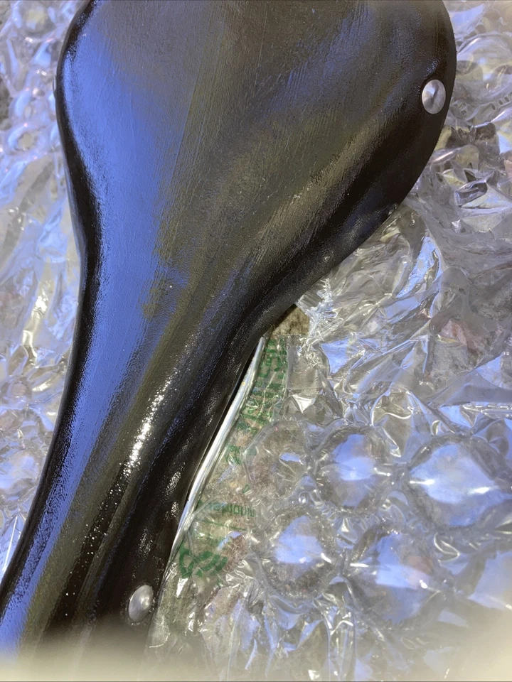 Sillín de cuero Cardiff asiento de bicicleta de carretera buen estado. Vintage Foto 4 de 4