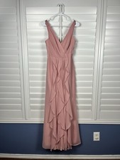 White by Vera Wang VW360189 Pink Chiffon Polyester Sleeveless Dress Size 4