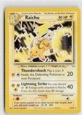 Raichu Unlimited Rare Neo Revelation 21/64 LP/Dmg on eBay
