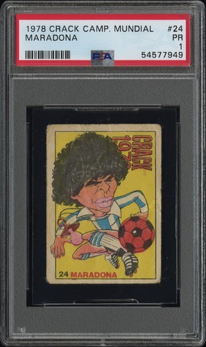 1978 CRACK CAMPEONATO MUNDIAL DE FUTBOL 1978 #24 MARADONA ROOKIE RC PSA 1