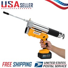 GEARZAAR Battery Grease Gun 12000 PSI High Pressure LED Light Hard Case