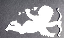 3 White Cupid Die cut scrapbook embellishment Valentines Love