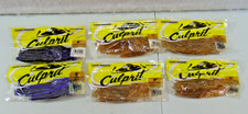 Culprit Plastics 6 Inch Worms/Shad - 6 Packages - New, Pumpkin Seed, Grape