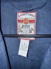 Looney Tunes Jacket Mens Size Medium Blue Bug...
