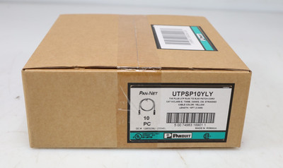 LOT 10x NEW Panduit UTPSP10YLY 10FT. CAT6 RJ-45 24AWG Yellow Patch Cord
